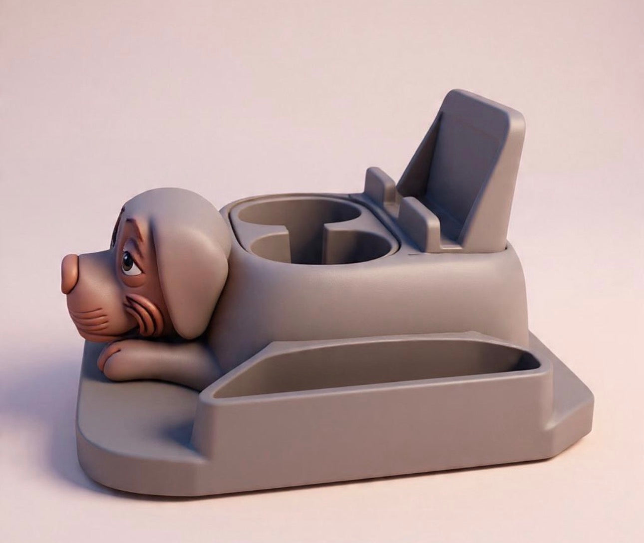 Dog Car Rear Seat Console Organizer – Universal Fit | 3D Print STL File