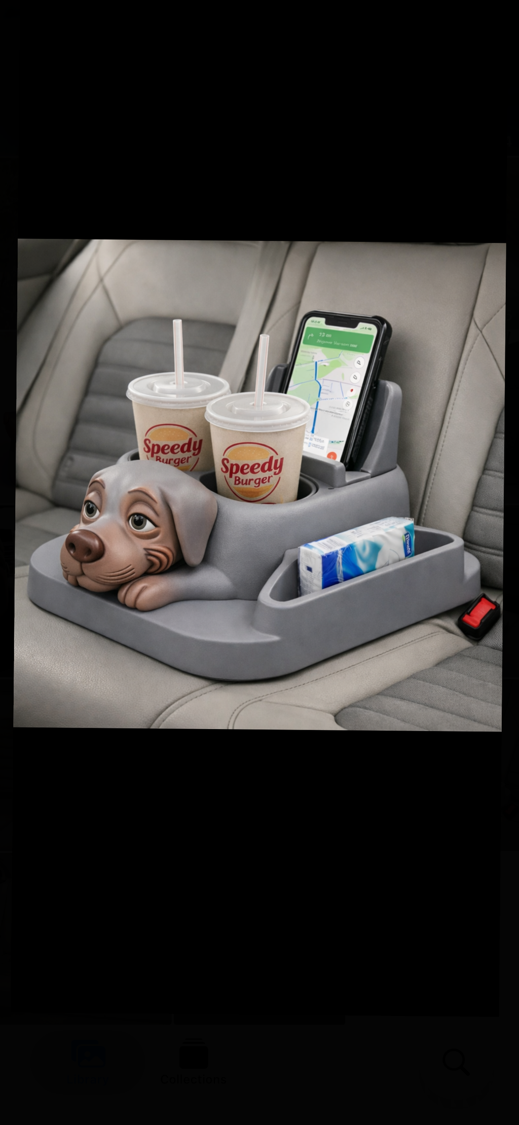 Dog Car Rear Seat Console Organizer – Universal Fit | 3D Print STL File
